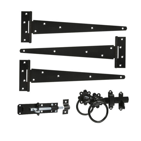 Plain Ring Gate Latch Kit – Black