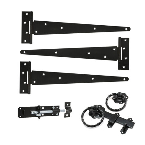 Twisted Ring Gate Latch Kit – Black