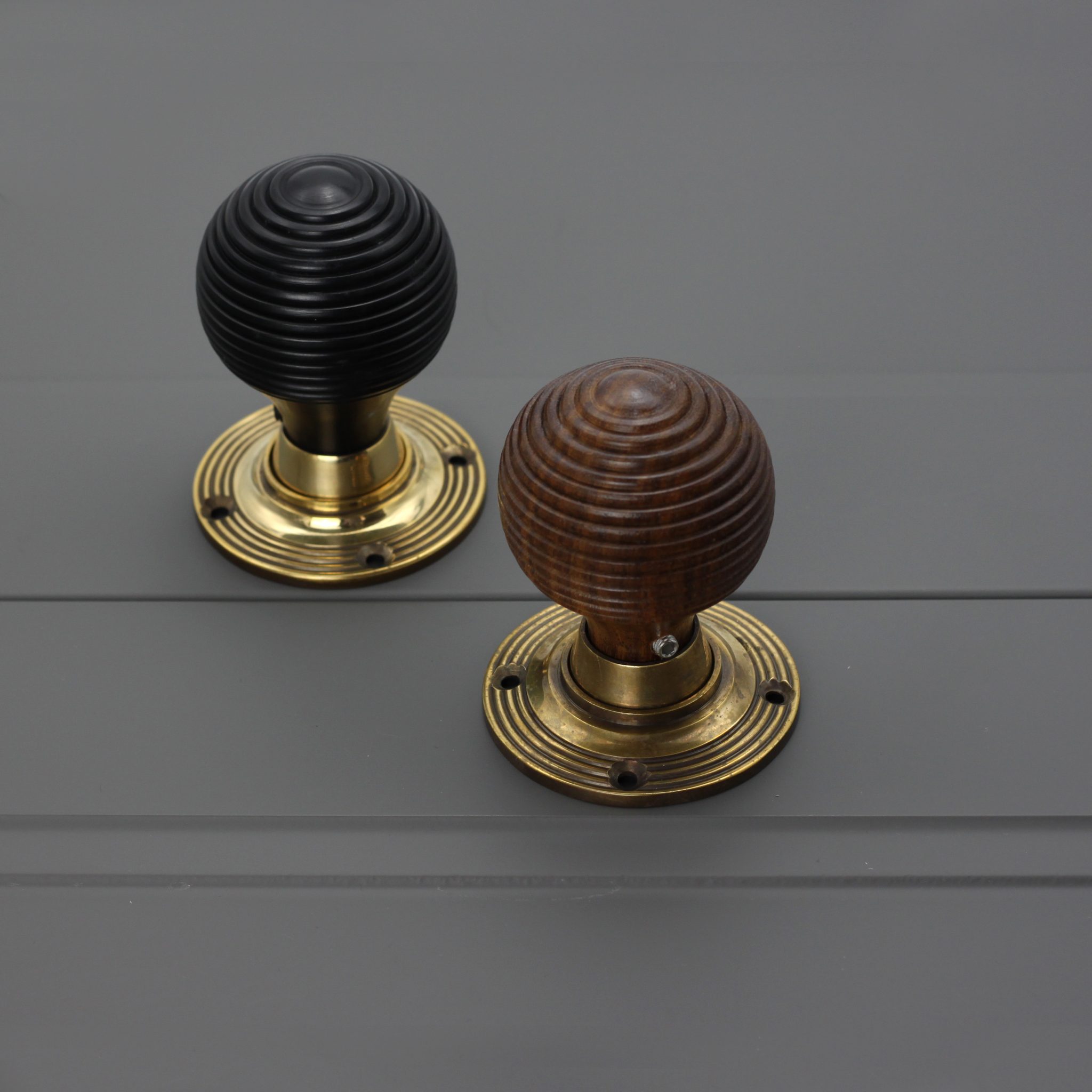 Beehive Door Handles - SPIRA BRASS