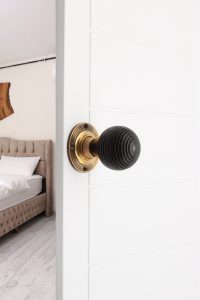 Wooden Door Knobs - Spira Brass 