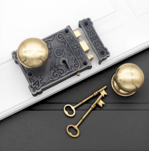 Rim lock - spira brass