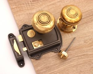 Rim lock - spira brass