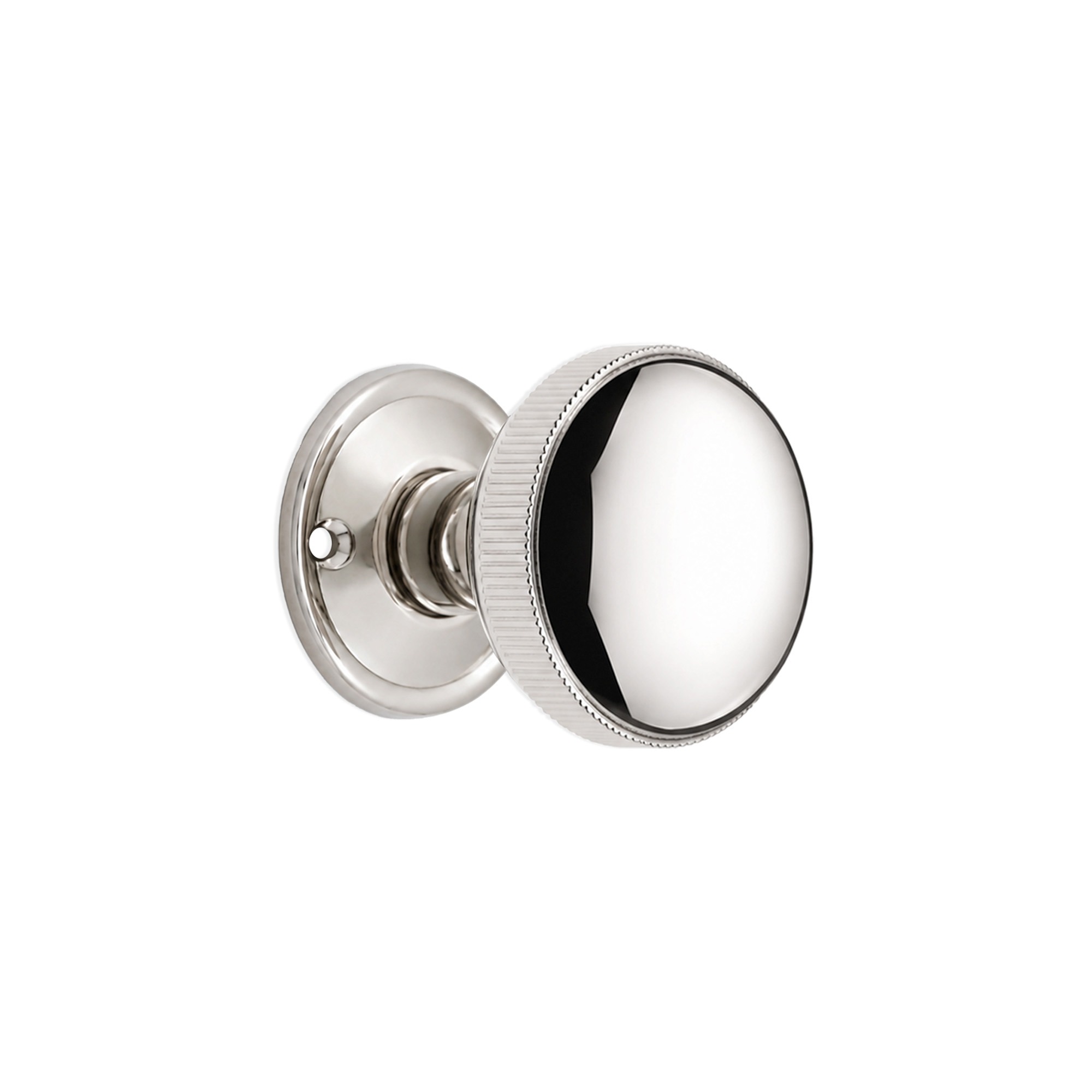 Edwardian Ball Rim/Mortice Door Knob Polished Nickel Door Hardware