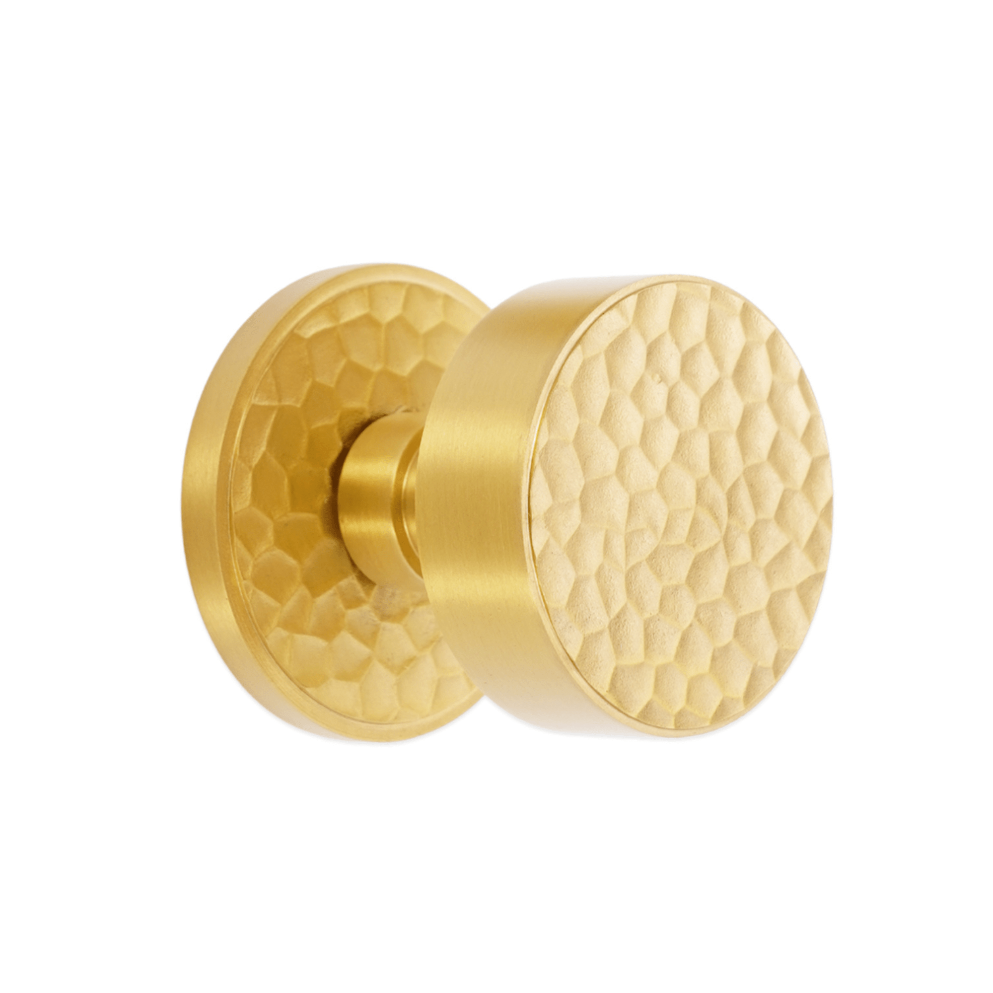 Hammered Knurlmond Mortice Door Knob Satin Brass Door Hardware